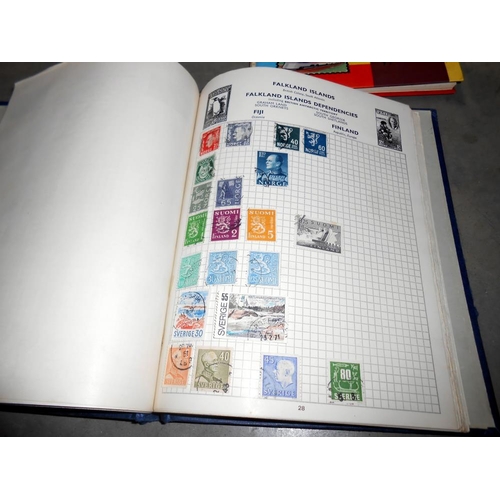 1237 - A box of stamp albums including USA, GB etc.,