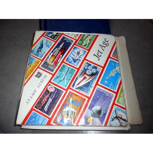 1237 - A box of stamp albums including USA, GB etc.,