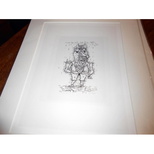 2301 - Pablo Picasso lithographic print circa 1956, 2 x Elisabeth Frink lithographic prints circa 1975, 2 x... 