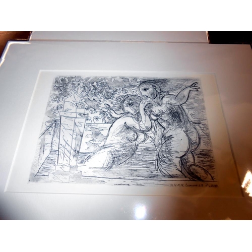 2302 - Pablo Picasso (1881-1973) Collection of 6 prints Vollard suite mainly nudes circa 1956. All mounted ... 