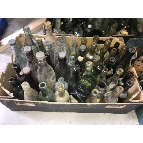 49 - 3 large boxes of 'unclean' bottles