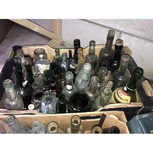 49 - 3 large boxes of 'unclean' bottles