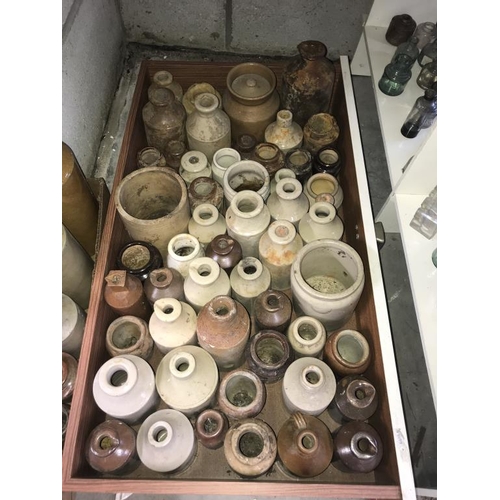 53 - 2 large boxes of glazed pots & bottles