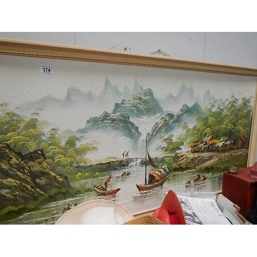 174 - Two painting of Chinese scenes.