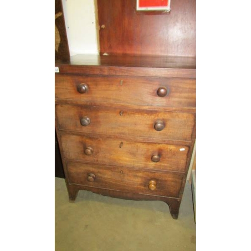 2684 - A Four drawer mahogany chest.