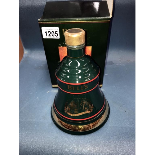 1205 - 3 boxed Bells whisky (with contents) & Bells bottle in round box (no contents)