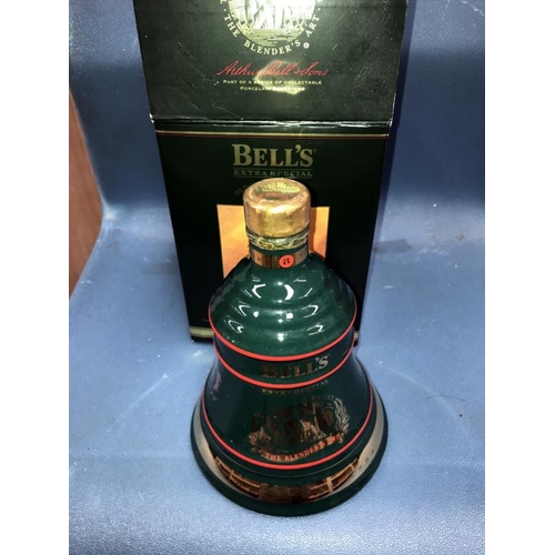 1205 - 3 boxed Bells whisky (with contents) & Bells bottle in round box (no contents)