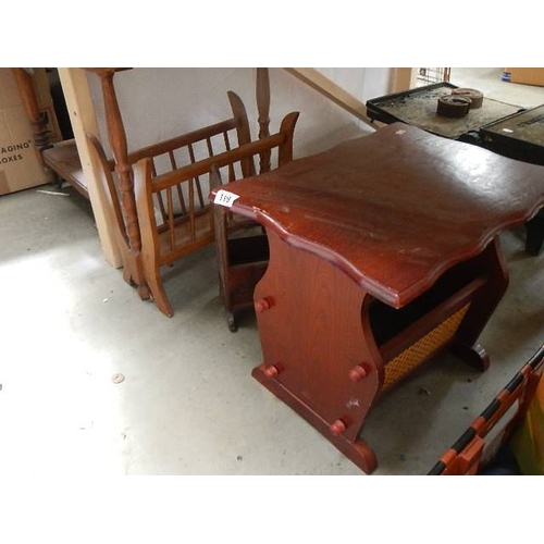 119 - A quantity of magazine racks.