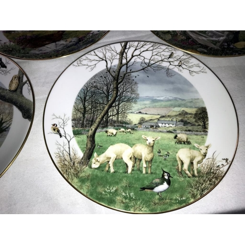 1510 - A set of 12 Peter Barnett Royal Worcester country month plates, January through to December