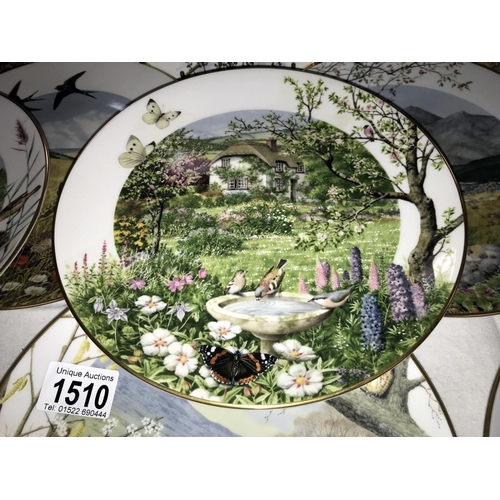 1510 - A set of 12 Peter Barnett Royal Worcester country month plates, January through to December