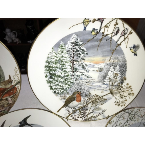 1510 - A set of 12 Peter Barnett Royal Worcester country month plates, January through to December