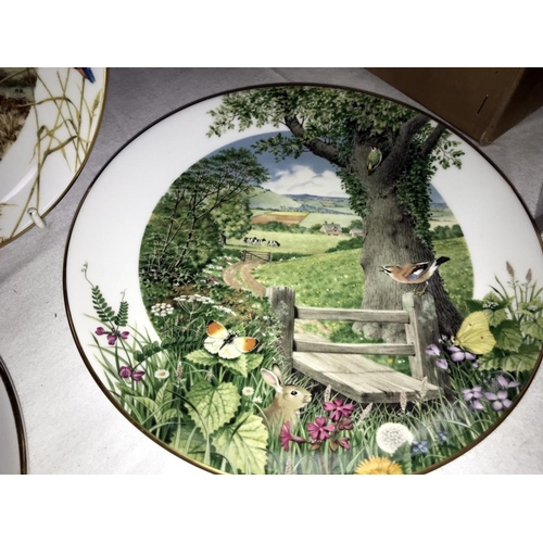 1510 - A set of 12 Peter Barnett Royal Worcester country month plates, January through to December