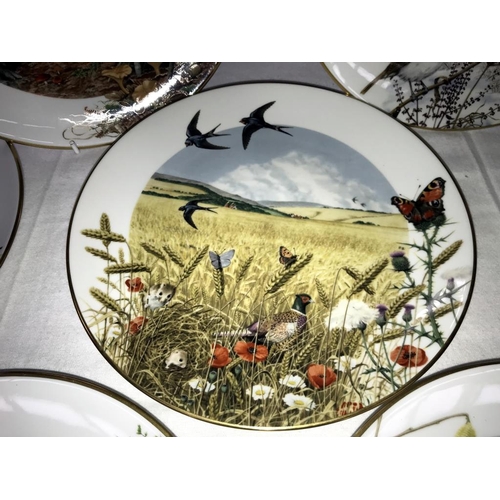 1510 - A set of 12 Peter Barnett Royal Worcester country month plates, January through to December
