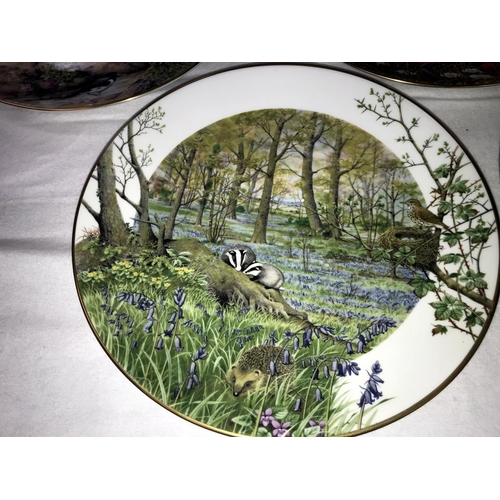 1510 - A set of 12 Peter Barnett Royal Worcester country month plates, January through to December