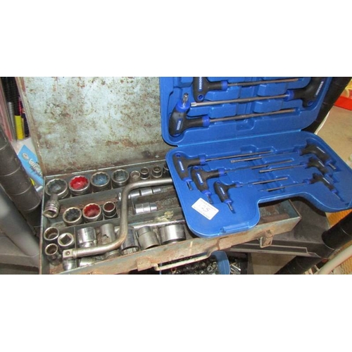 125 - Three shelves of tools, (Collect only)