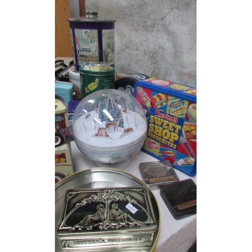 167 - A mixed lot of old tins.