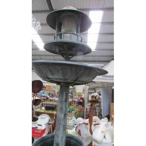 174 - A bird bath and a garden light (Collect only)