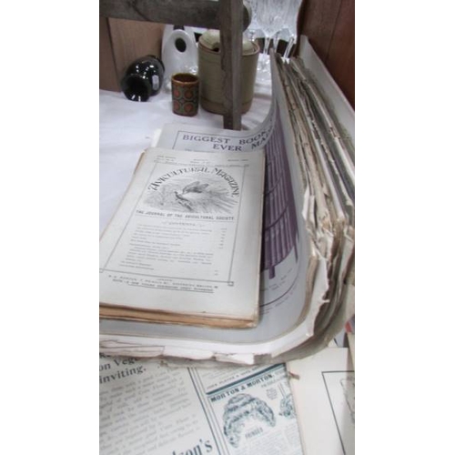 179 - A mixed lot of book advertisements etc.,