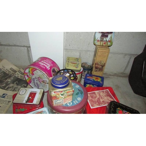 19 - A mixed lot of old tins.