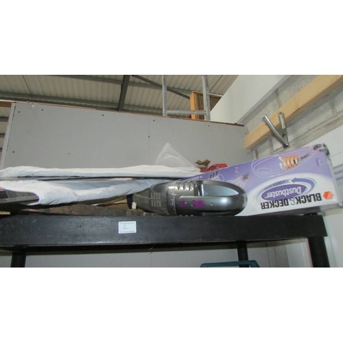 2 - Four shelves of workshop tools and sundries including a ''Bricky'' and a Dustbuster. (Collect only)(... 