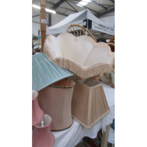 246 - A large lot of table lamps, shades etc., (Collect only)