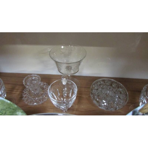 249 - Three shelves of glass ware. (Collect only)
