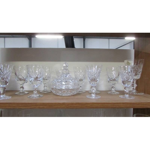 249 - Three shelves of glass ware. (Collect only)