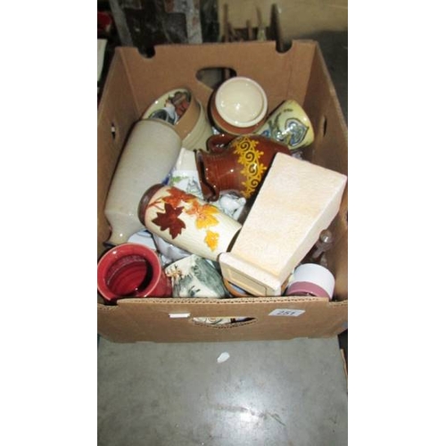 251 - Five boxes of miscellaneous ceramics, (Collect only)