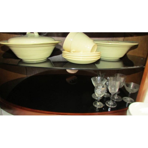 275 - A mixed lot of ceramics and glass including jardiniere on stand, planters, vases etc., (Collect only... 