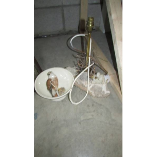 32 - A foot stool, mirror etc.,