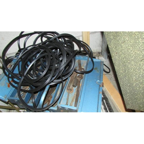 45 - A cantilever tool box with tools, various wiper blades etc.,