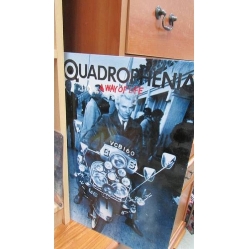 73 - Eight metal advertising signs and a wooden example.