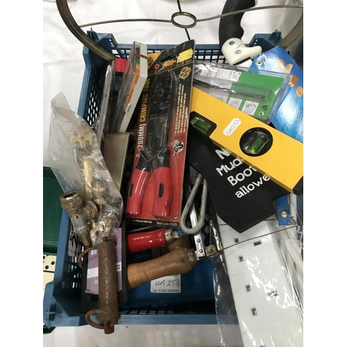 240 - A small box of mainly new tools.