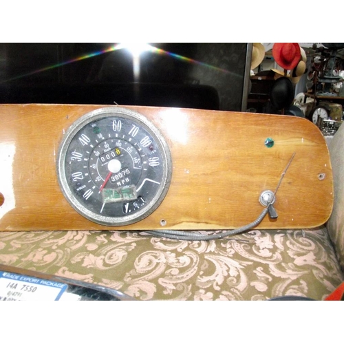 105 - A Triumph Herald 1200 dashboard, (Collect only)