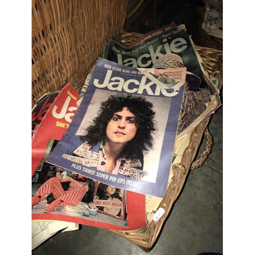 338 - Three baskets of old comics etc., (Collect only)