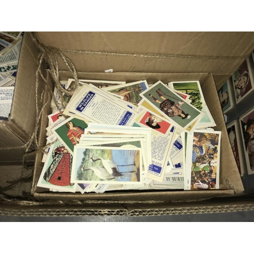 1013 - 3 boxes of loose tea cards & quantity of tea cards (mostly complete sets) in plastic sleeves