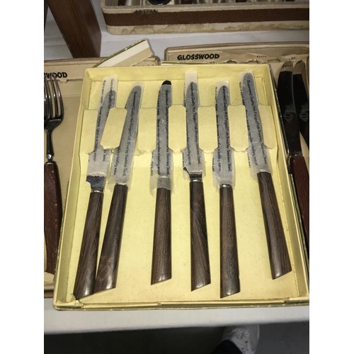 1019 - 9 boxed sets of cutlery, a part set & a Viners part set (this has a 6 place setting)