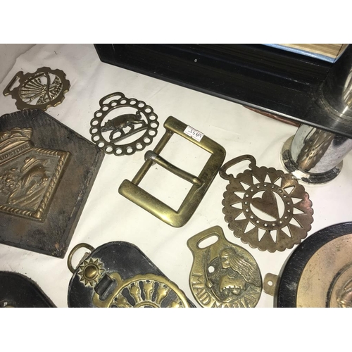 1029 - A selection of brassware including horse brasses & martingales etc