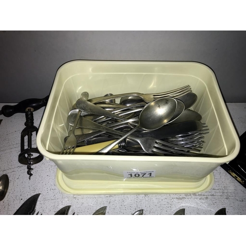 1071 - A quantity of cutlery including boxed sets