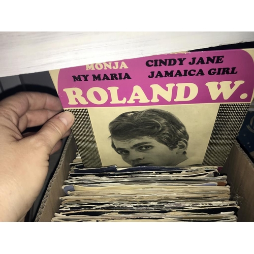 1077 - Approximately 240 x 45rpm records (1960's/70's/80's) including Wizzard, Adam Faith, The Rolling Ston... 