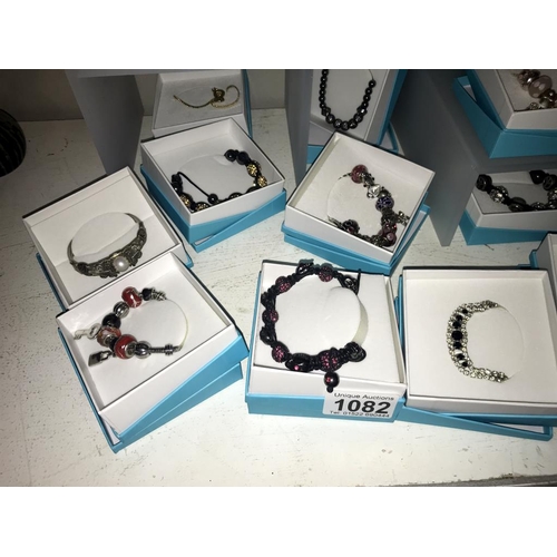 1082 - 17 assorted bracelets (boxed)