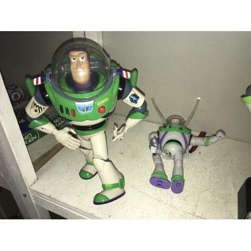 1107 - 5 x Buzz Lightyear toys (small one A/F)