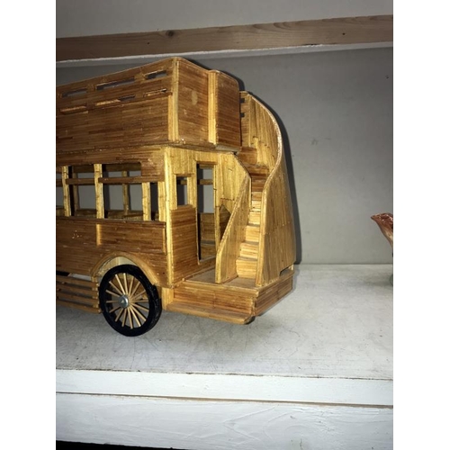 1122 - A matchstick model of a London 'B' type bus