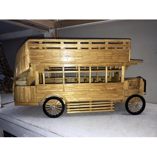 1122 - A matchstick model of a London 'B' type bus