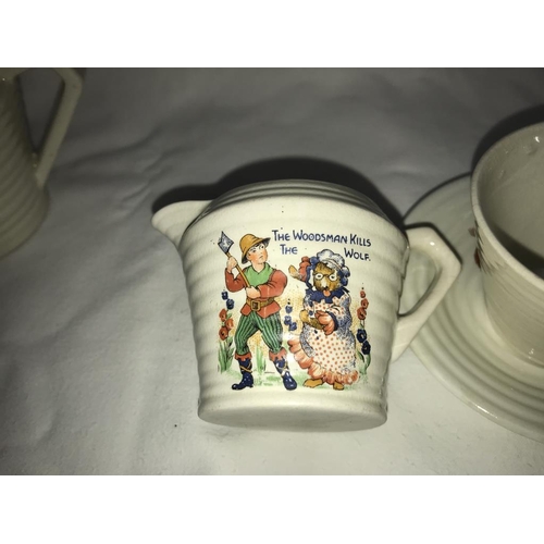 1132 - A Little Red Riding Hood tea for one set (missing sugar bowl)