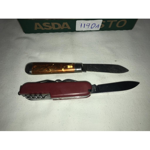 1190A - 9 various pen knives