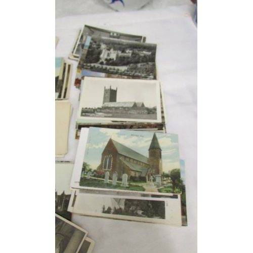 2203 - In excess of 600 vintage postcards featuring Churches, Cathedrals, Castles etc.,