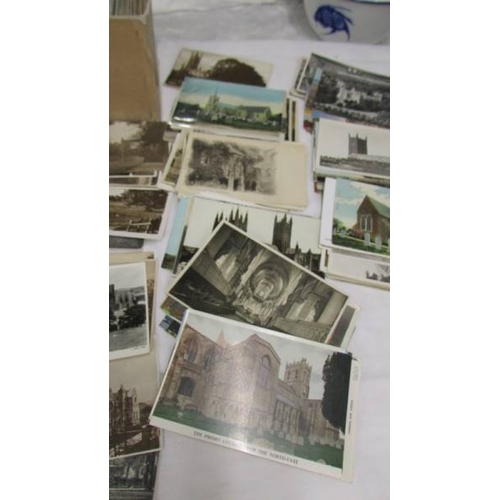 2203 - In excess of 600 vintage postcards featuring Churches, Cathedrals, Castles etc.,