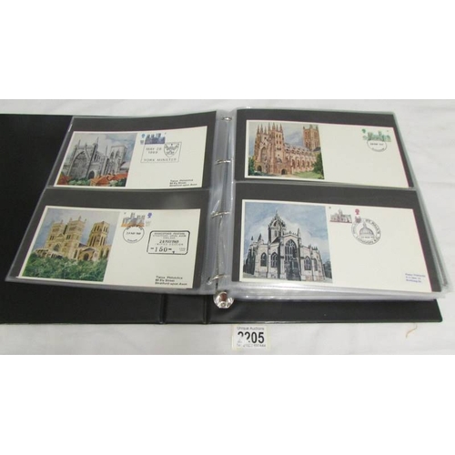 2205 - An album of approximately 140 first day covers including R A F, Railway, Football, Royalty, Historic... 