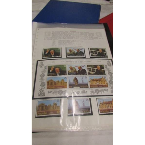 2216 - Four folders of assorted world stamps.